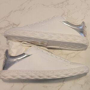 Jimmy choo diamond White light 2 Leather  Nappa trainers sz 40eur sz 7 us